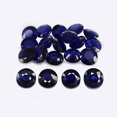 Natural 5x5x2.7mm Faceted Round Sapphire