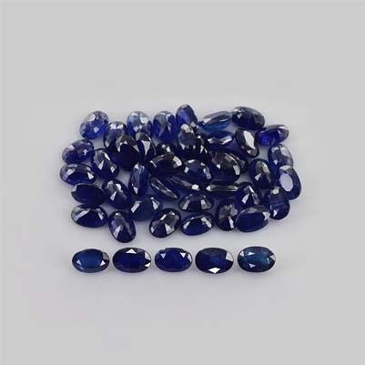 Natural 6x4x3mm Faceted Oval Sapphire