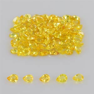 Natural 4x3x2.7mm Faceted Pear Sapphire