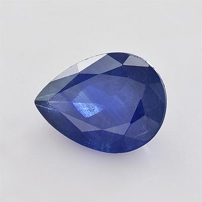 Natural 8x6.10x3.7mm Faceted Pear Sapphire