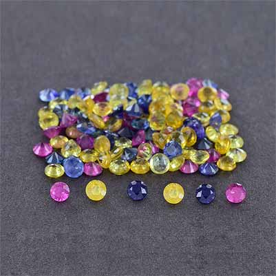 Natural 2.25x2.25x1.5mm Faceted Round Sapphire