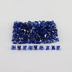 Natural 2x2x1.6mm Faceted Square Sapphire