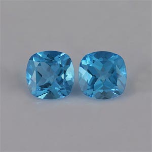 Natural 8x8x5.2mm Faceted Cushion Topaz