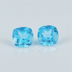 Natural 8x8x5.10mm Faceted Cushion Topaz