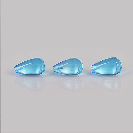 Natural 9x5x5mm Plain Drilled  Drop Topaz