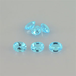 Natural 4x3x2mm Faceted Oval Topaz