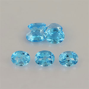 Natural 5x4x2.8mm Faceted Oval Topaz