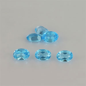 Natural 6x4x2.5mm Faceted Oval Topaz