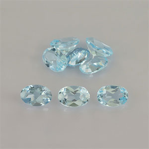 Natural 6x4x2.8mm Faceted Oval Topaz