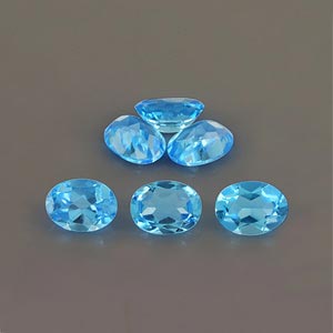 Natural 8x6x4.10mm Faceted Oval Topaz