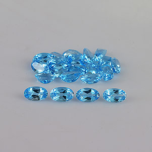 Natural 5x3x2.2mm Faceted Oval Topaz