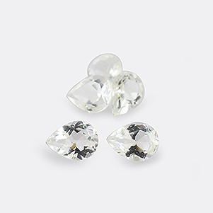 Natural 4x3x2mm Faceted Pear Topaz