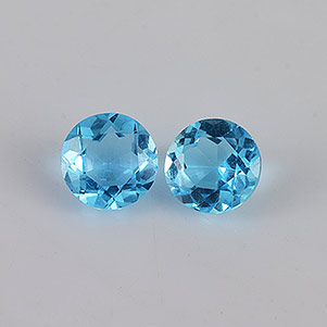 Natural 6.4x6.4x3.7mm Faceted Round Topaz