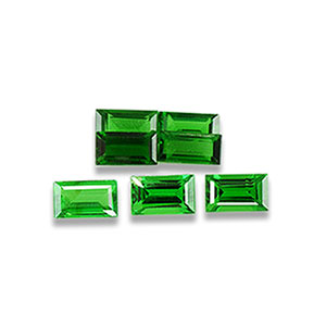 Natural 3x1.5x1.3mm Faceted Baguette Tsavorite Garnet