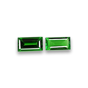 Natural 5x2.5x1.8mm Faceted Baguette Tsavorite Garnet