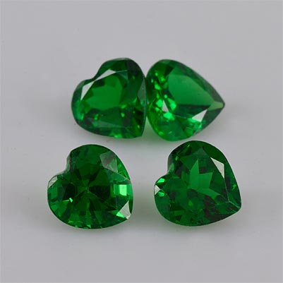 Natural 5x5x3.20mm Faceted Heart Tsavorite Garnet