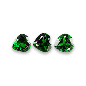 Natural 3.5x3.5x2.10mm Faceted Heart Tsavorite Garnet