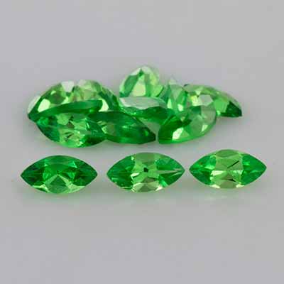 Natural 4x2x1.5mm Faceted Marquise Tsavorite Garnet