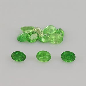 Natural 4x3x2.3mm Faceted Oval Tsavorite Garnet