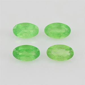 Natural 5x3x2.2mm Faceted Oval Tsavorite Garnet