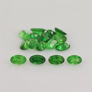 Natural 5x3x2.10mm Faceted Oval Tsavorite Garnet