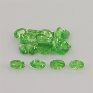 Natural 5x3x2.2mm Faceted Oval Tsavorite Garnet