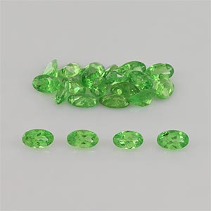 Natural 5x3x2.2mm Faceted Oval Tsavorite Garnet