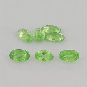 Natural 5x3x2.2mm Faceted Oval Tsavorite Garnet