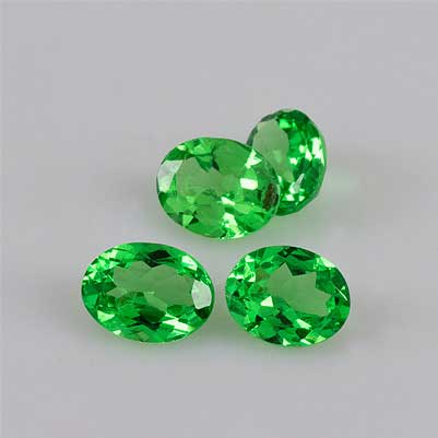 Natural 5x4x2.2mm Faceted Oval Tsavorite Garnet