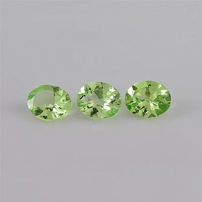 Natural 5x4x2.3mm Faceted Oval Tsavorite Garnet