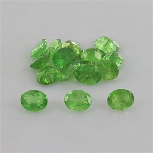 Natural 5x4x2.5mm Faceted Oval Tsavorite Garnet