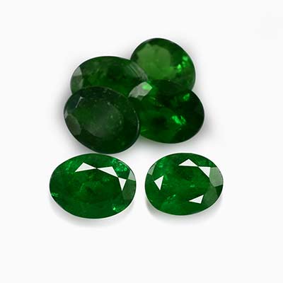 Natural 5x4x2.4mm Faceted Oval Tsavorite Garnet