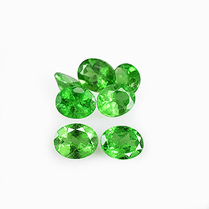 Natural 5x4x2.5mm Faceted Oval Tsavorite Garnet