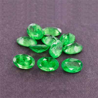 Natural 6x4x2.7mm Faceted Oval Tsavorite Garnet