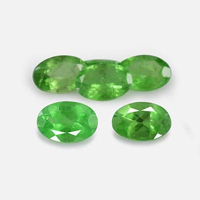 Natural 6x4x2.7mm Faceted Oval Tsavorite Garnet