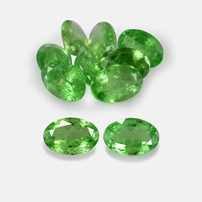 Natural 6x4x2.10mm Faceted Oval Tsavorite Garnet