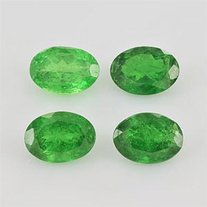 Natural 7x5x3.4mm Faceted Oval Tsavorite Garnet