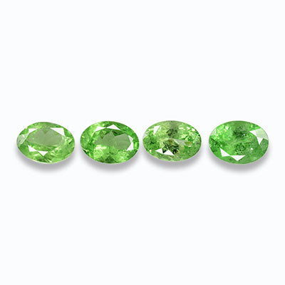 Natural 7x5x3.8mm Faceted Oval Tsavorite Garnet