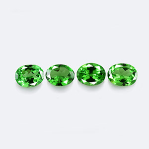 Natural 4.7x3.7x2.2mm Faceted Oval Tsavorite Garnet