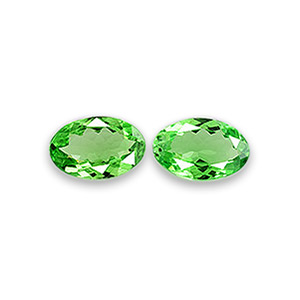 Natural 6x4x2.3mm Faceted Oval Tsavorite Garnet