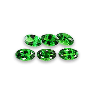 Natural 5x3x2.2mm Faceted Oval Tsavorite Garnet