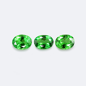 Natural 4x3x2mm Faceted Oval Tsavorite Garnet