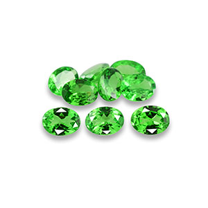 Natural 4x3x1.7mm Faceted Oval Tsavorite Garnet