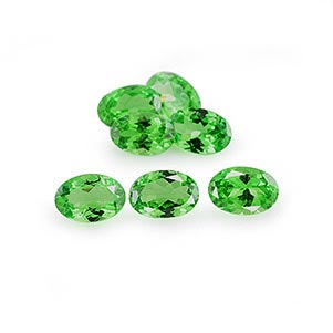 Natural 6x4x2.4mm Faceted Oval Tsavorite Garnet