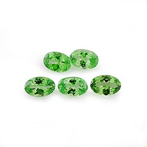 Natural 6x4x2.6mm Faceted Oval Tsavorite Garnet