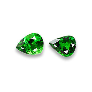 Natural 4x3x2.2mm Faceted Pear Tsavorite Garnet