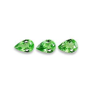 Natural 5x4x2.10mm Faceted Pear Tsavorite Garnet