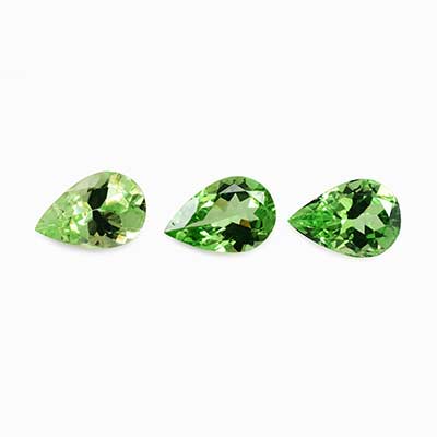 Natural 6x4x2.8mm Faceted Pear Tsavorite Garnet