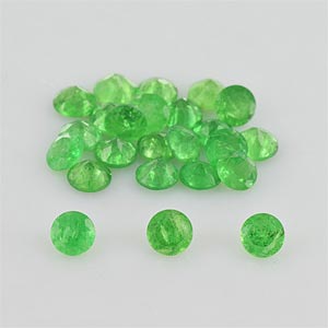 Natural 3x3x1.9mm Faceted Round Tsavorite Garnet