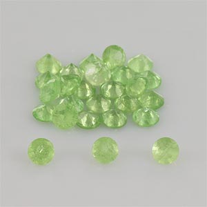 Natural 3x3x2mm Faceted Round Tsavorite Garnet